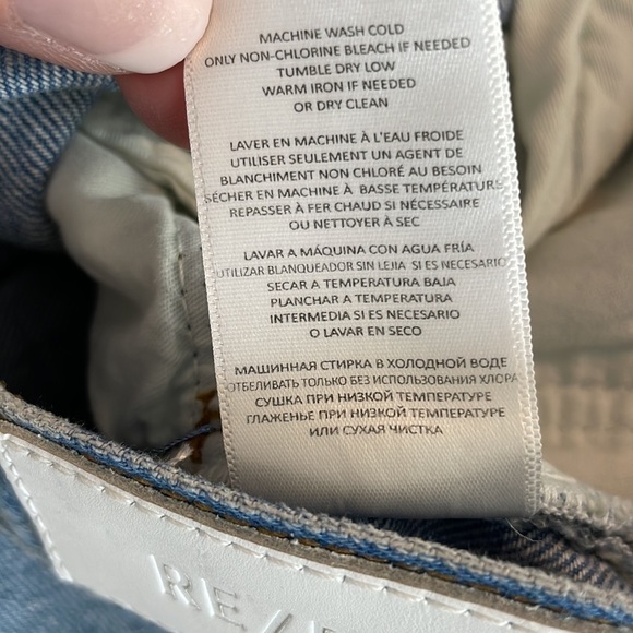 NEW RE/DONE 70s Ultra High Rise Stove Pipe Button Fly Jeans Size 32 - Picture 14 of 16